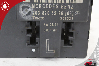 2001-2007 Mercedes W203 C240 Front Left Side Door Control Module 2038205526 OEM