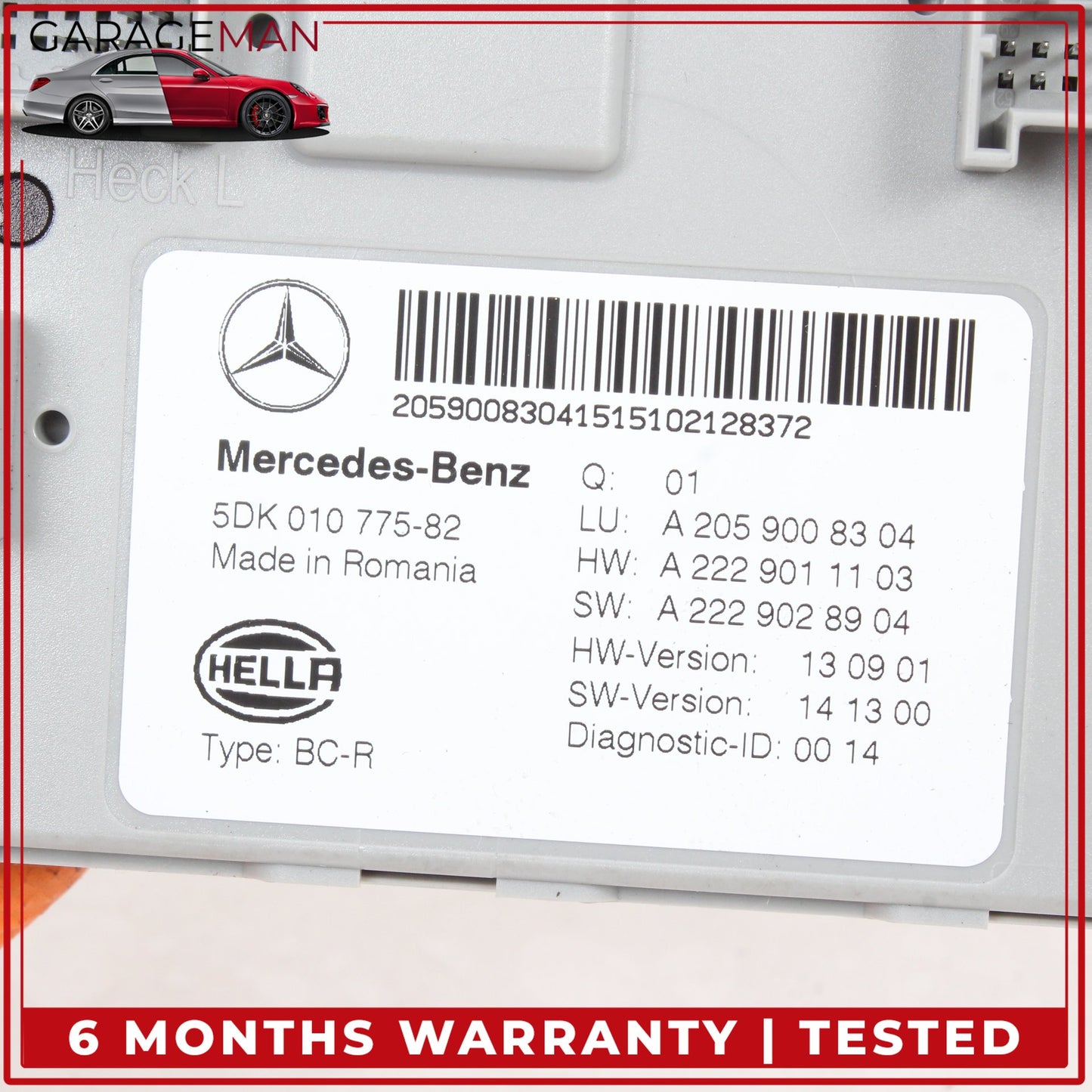 2015-2018 Mercedes W205 C300 Rear Trunk SAM Control Module Unit 2229011103 OEM