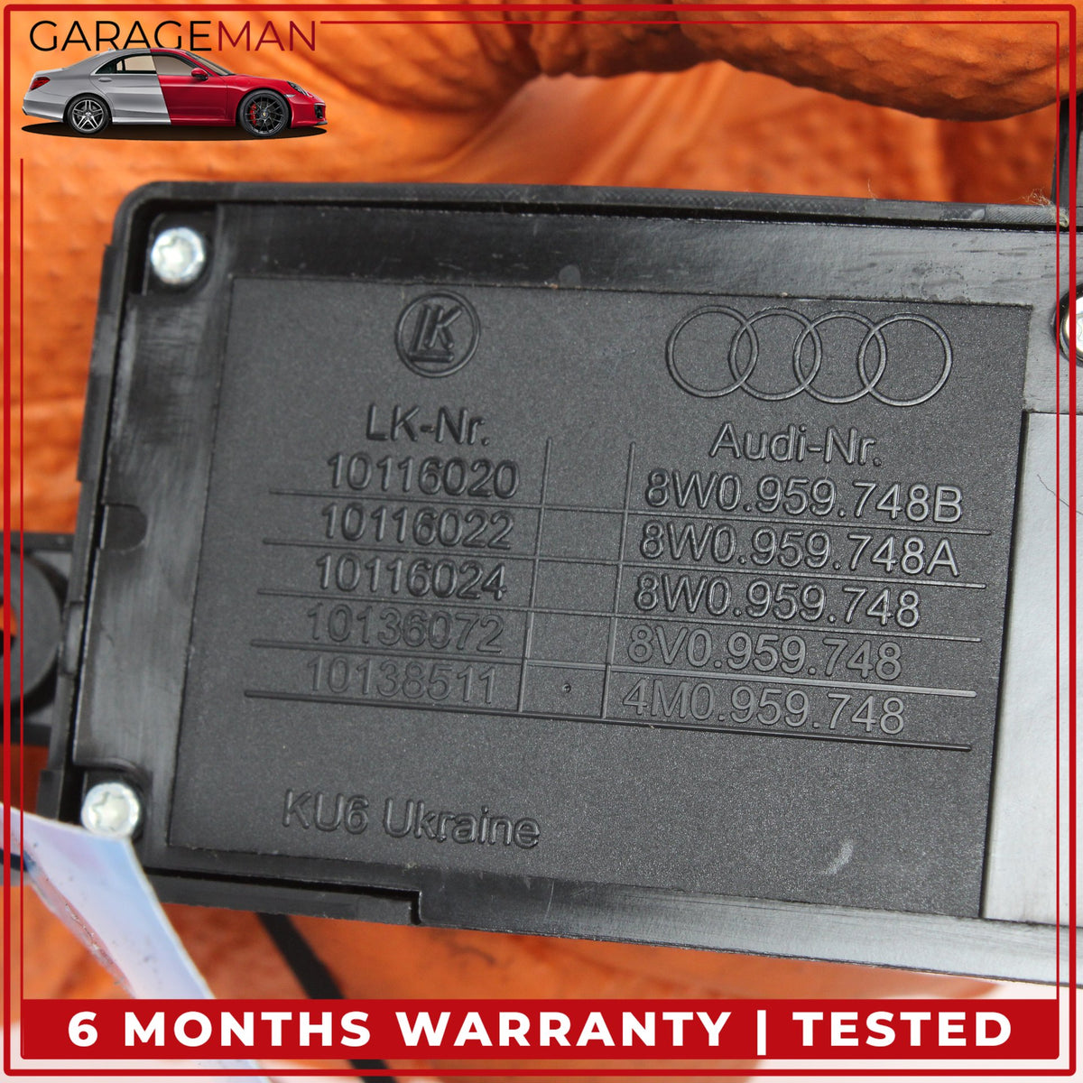 2017-2019 Audi Q7 Front Right Seat Adjustment w/ Lumbar Control Switch Set OEM