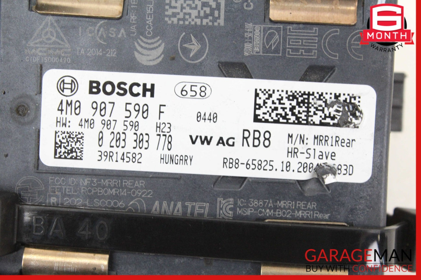 2018-2024 Audi A4 B9 Sedan Rear Left Blind Spot Sensor 4M0907590F Genuine