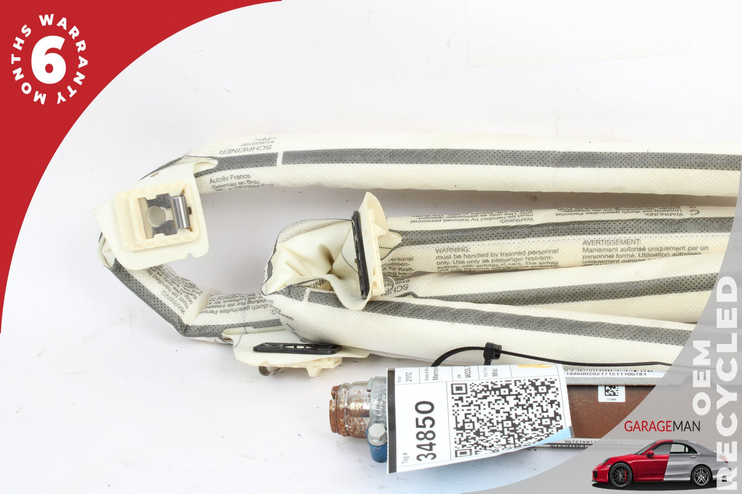 2012-2018 Mercedes W218 CLS550 Right Passenger Side Roof Curtain Air Bag OEM