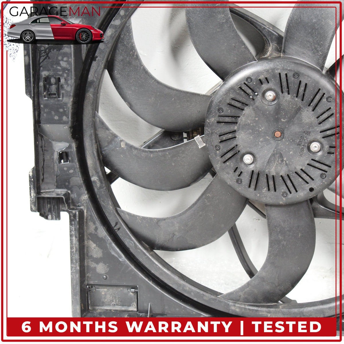 2014-2018 BMW 328d Engine Radiator Cooling Fan Motor Assembly 7640512