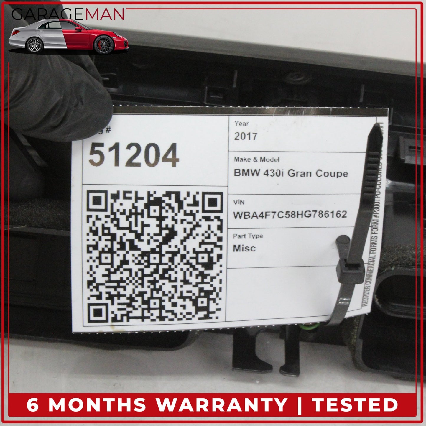 2015-2020 BMW 430i Gran Coupe Front Dash Center AC Air Vent Grille Panel w/ Trim OEM