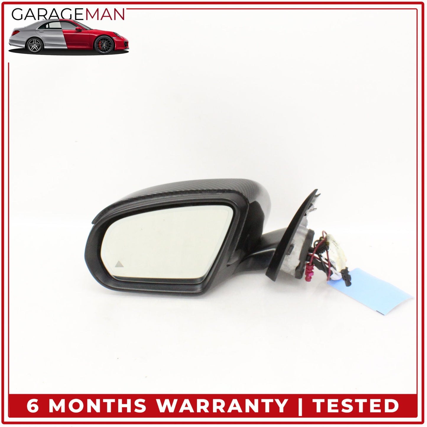 2015-2016 Mercedes W205 C300 Left Rear View Mirror w/ Blind Spot Carbon Fiber