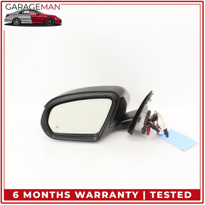 2015-2016 Mercedes W205 C300 Left Rear View Mirror w/ Blind Spot Carbon Fiber