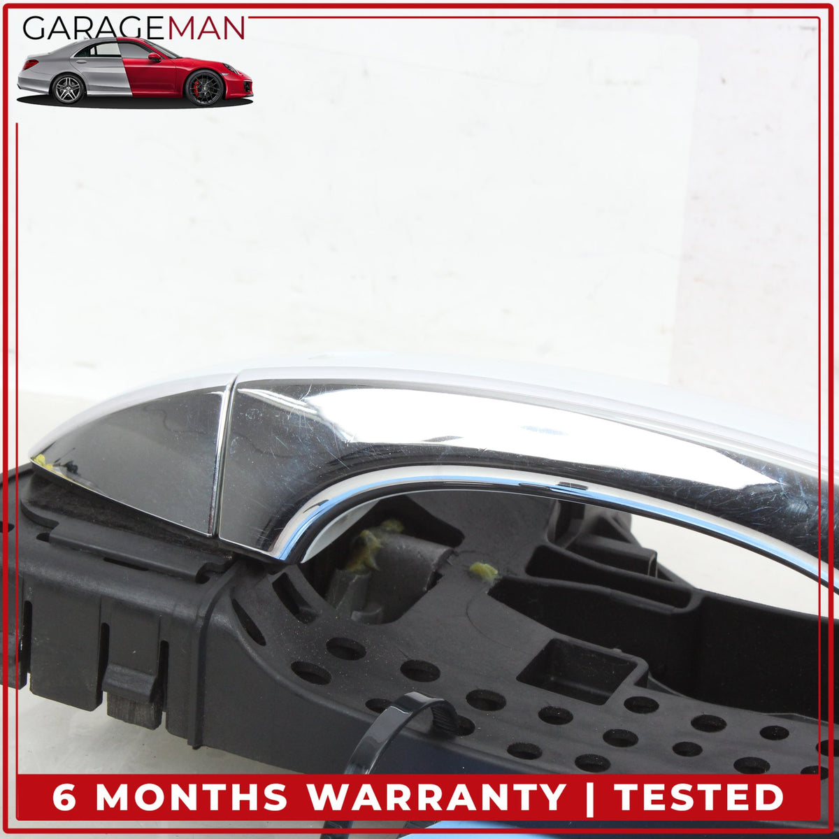 2011-2018 Audi A8 S8 Rear Left Exterior Door Handle Glacier White Metallic OEM
