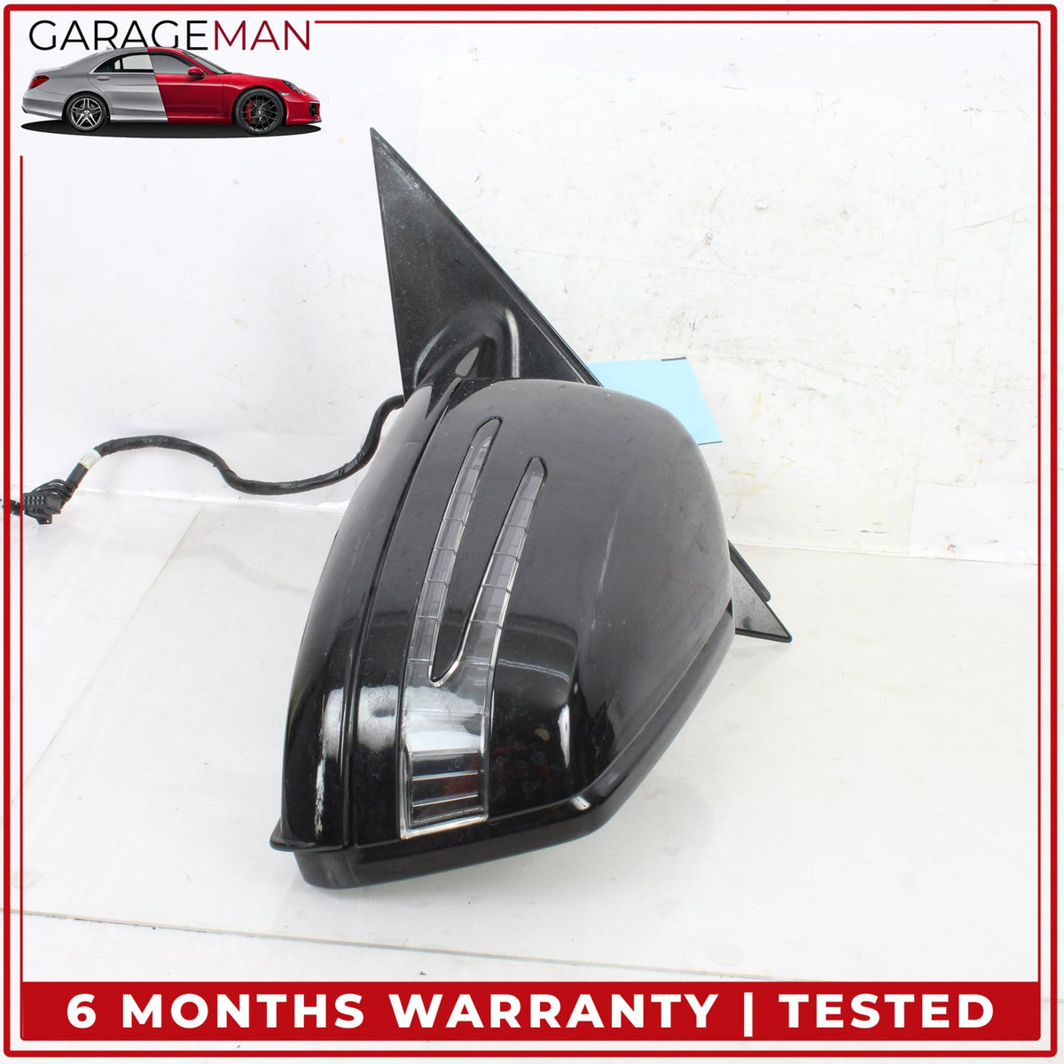 2010-2013 Mercedes W221 S550 Front Left Side Door Rear View Mirror Black OEM
