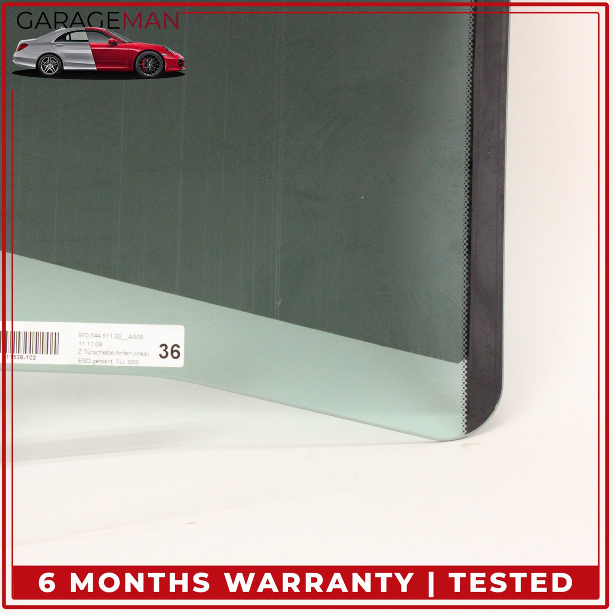 2010-2016 Porsche Panamera 970 Rear Left Side Door Window Glass 97054451100 OEM