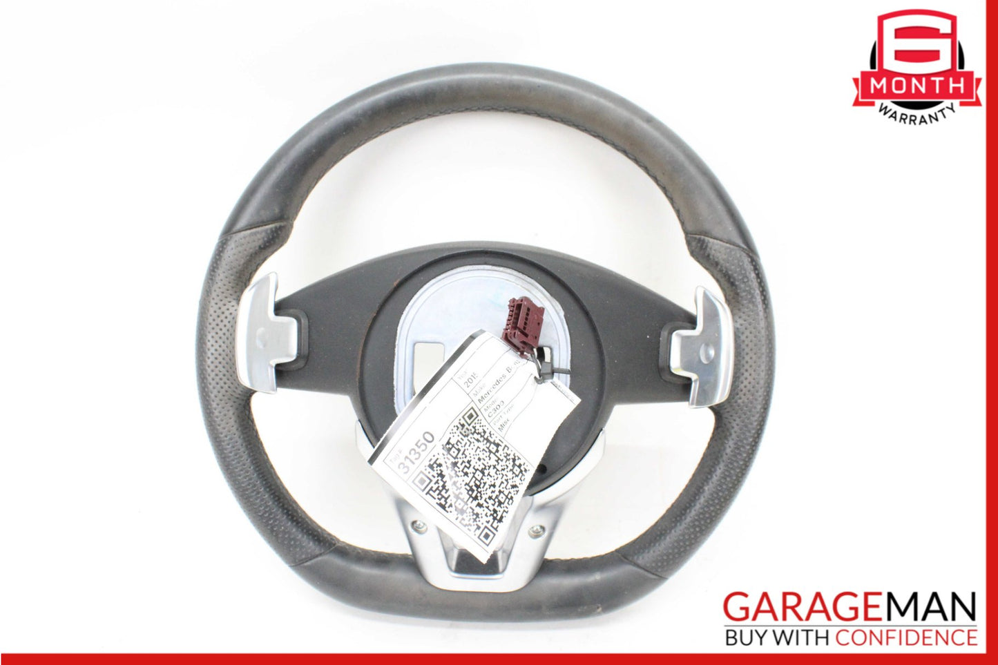 15-20 Mercedes W205 C300 Sport Flat Bottom Steering Wheel w/Paddle Shifters OEM
