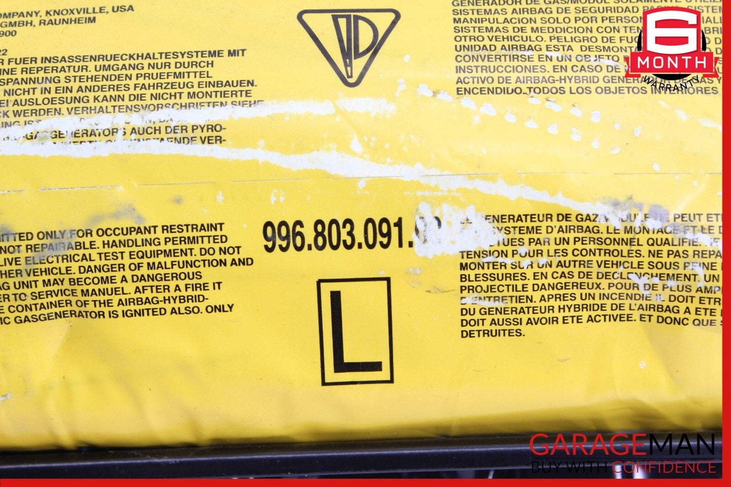 97-04 Porsche Boxster 986 Carrera 996 911 Front Left Door Airbag Air Bag