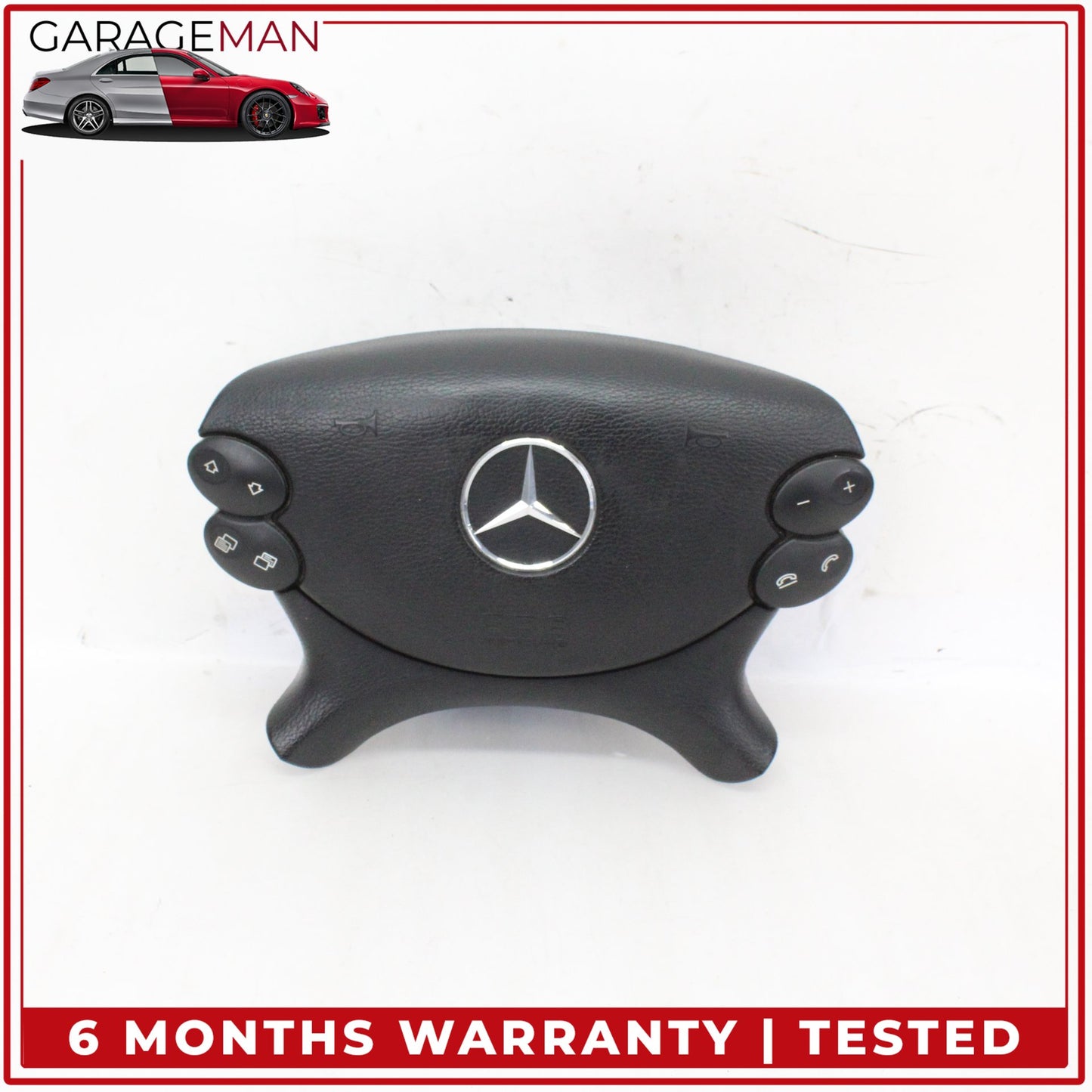 2003-2012 Mercedes W211 E350 Front Left Side Steering Wheel Airbag Black OEM