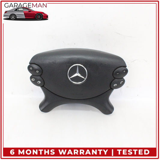 2003-2012 Mercedes W211 E350 Front Left Side Steering Wheel Airbag Black OEM