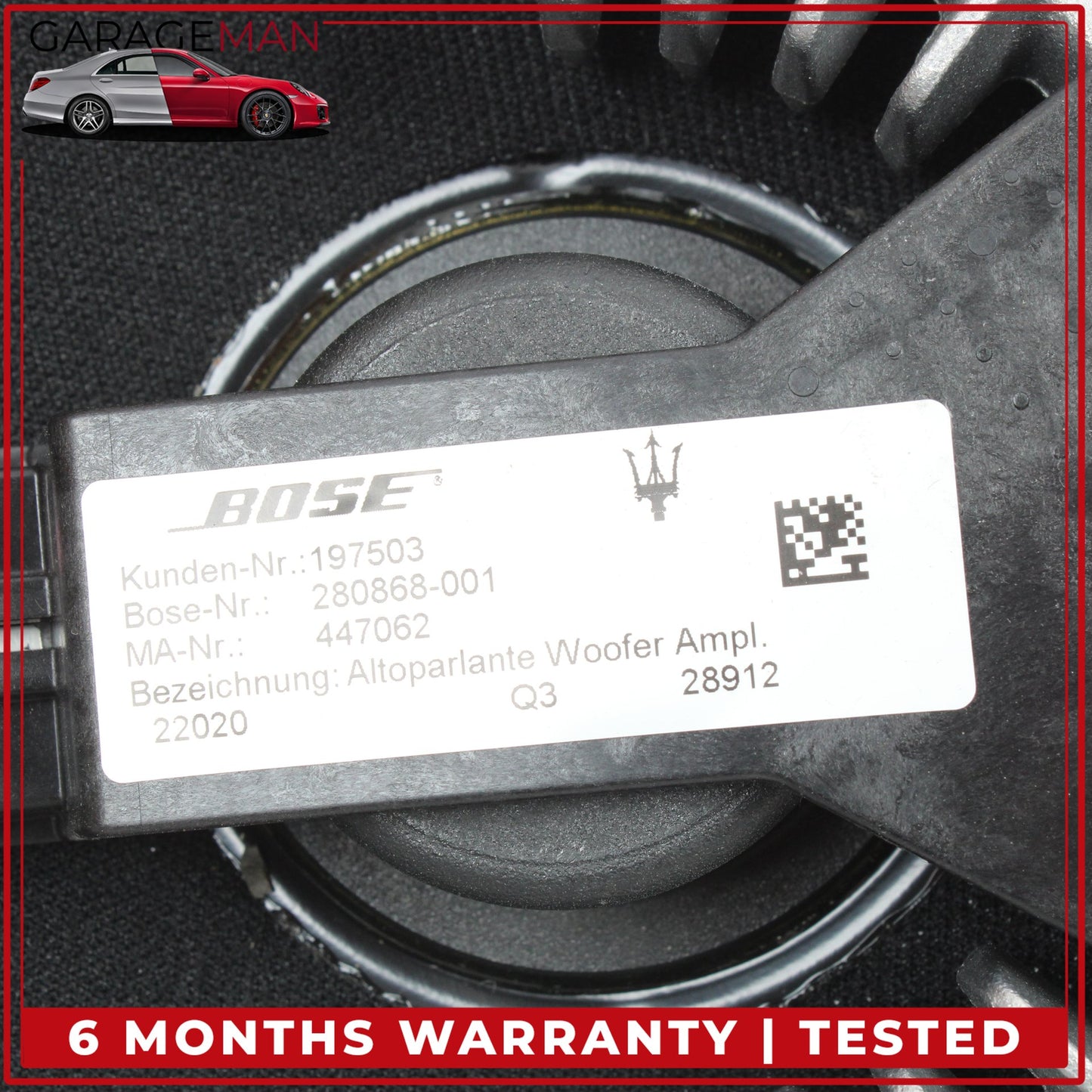 2003-2019 Maserati GranTurismo M145 Front Rear Audio Subwoofer Speaker Set OEM