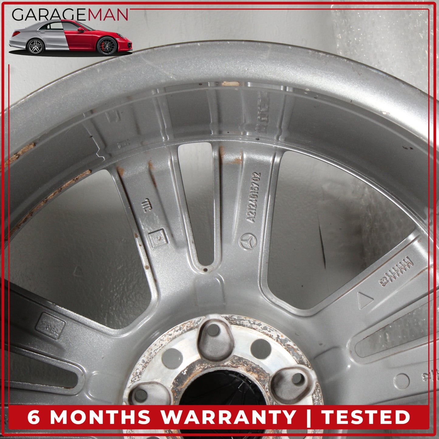 2014-2016 Mercedes W212 E350 Twin 5 Spoke Wheel Rim 8.5JX18H2ET48 2124015702 OEM