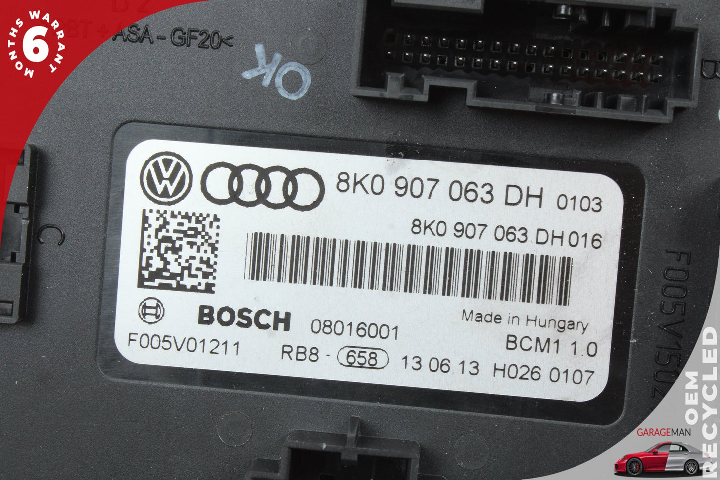 2009-2017 Audi Q5 SQ5 A4 A5 Onboard Supply Control Module Unit 8K0907063DH OEM