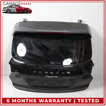 2015-2018 Porsche Cayenne 958 Trunk Lid Panel w/ 3rd Stop Brake Light Black OEM