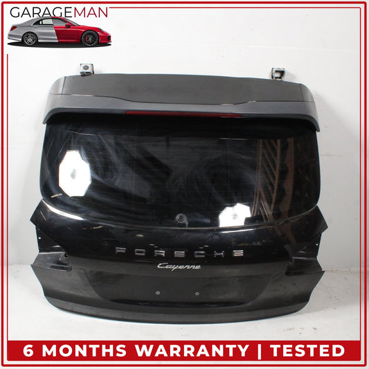 2015-2018 Porsche Cayenne 958 Trunk Lid Panel w/ 3rd Stop Brake Light Black OEM