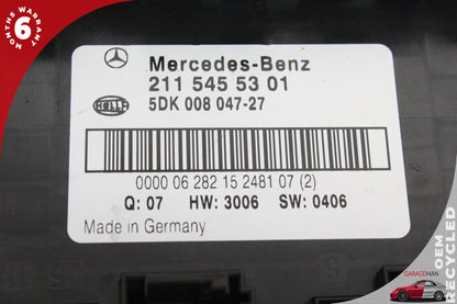 2003-2011 Mercedes-Benz E350 W211 Trunk Fuse Relay Box Control Module 2115455301