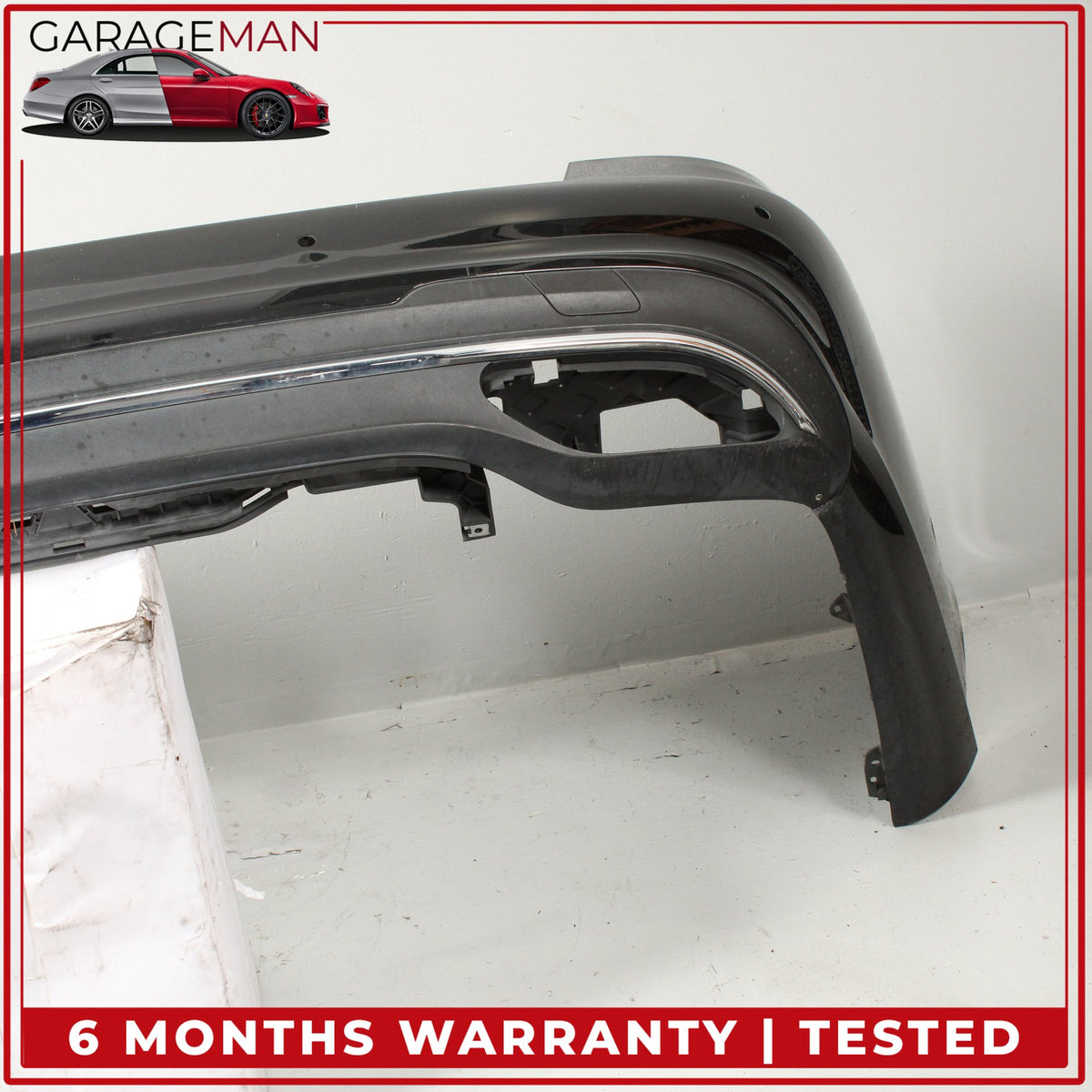 2014-2016 Mercedes W212 E400 E350 Sedan Rear Bumper Cover Black 2128853438 OEM