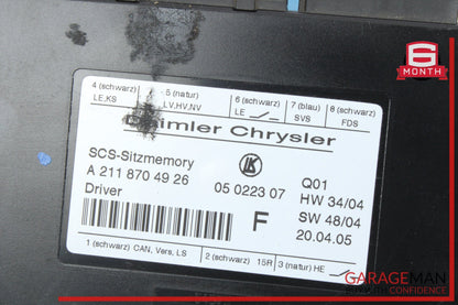 2003-2012 Mercedes ML500 M-Class W164 Front Left Seat Control Module 2118704926