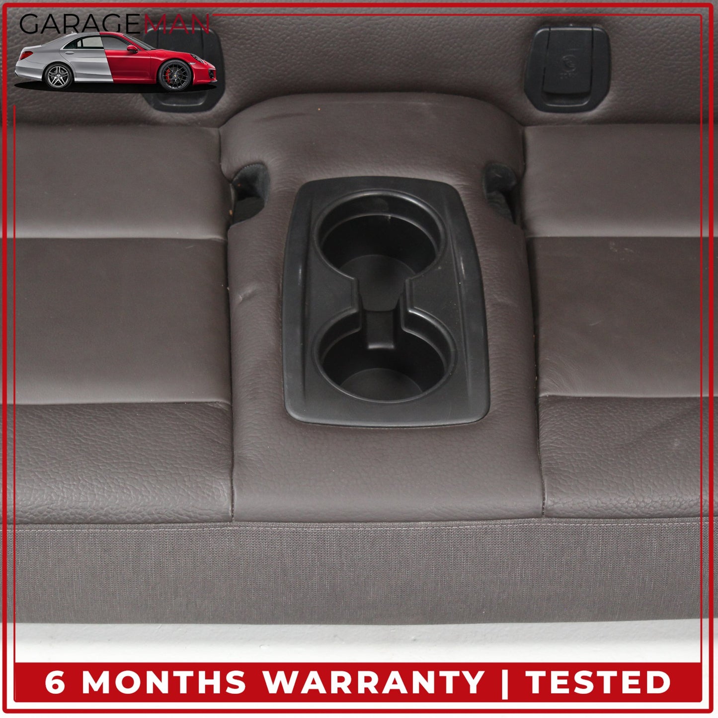2014-2021 BMW i3 Rear Upper and Lower Seat Bench Cushion w/ Headrest Brown OEM