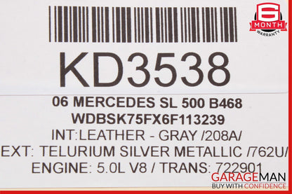 03-12 Mercedes R230 SL500 CLK320 CLK350 Steering Wheel Airbag Air Bag Gray OEM