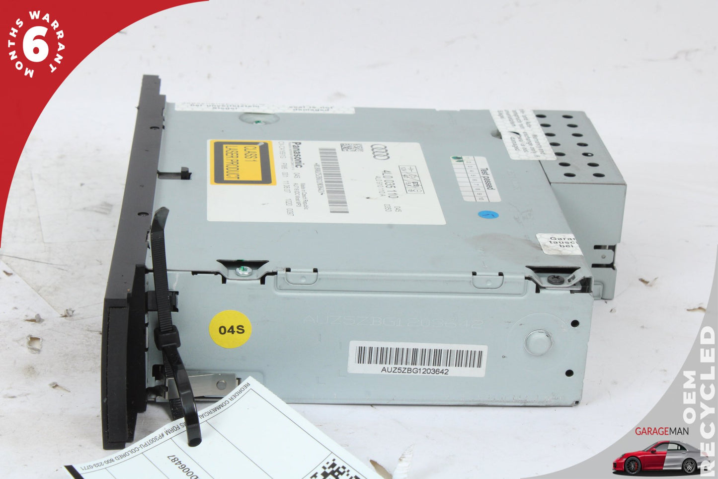 2007-2009 Audi Q7 4L Station Wagon CD Changer 6 Disk Player 4L0035110 OEM