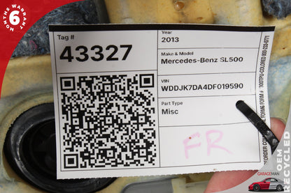 2013-2020 Mercedes R231 SL550 Front Right Lower Bottom Seat Cushion Black OEM