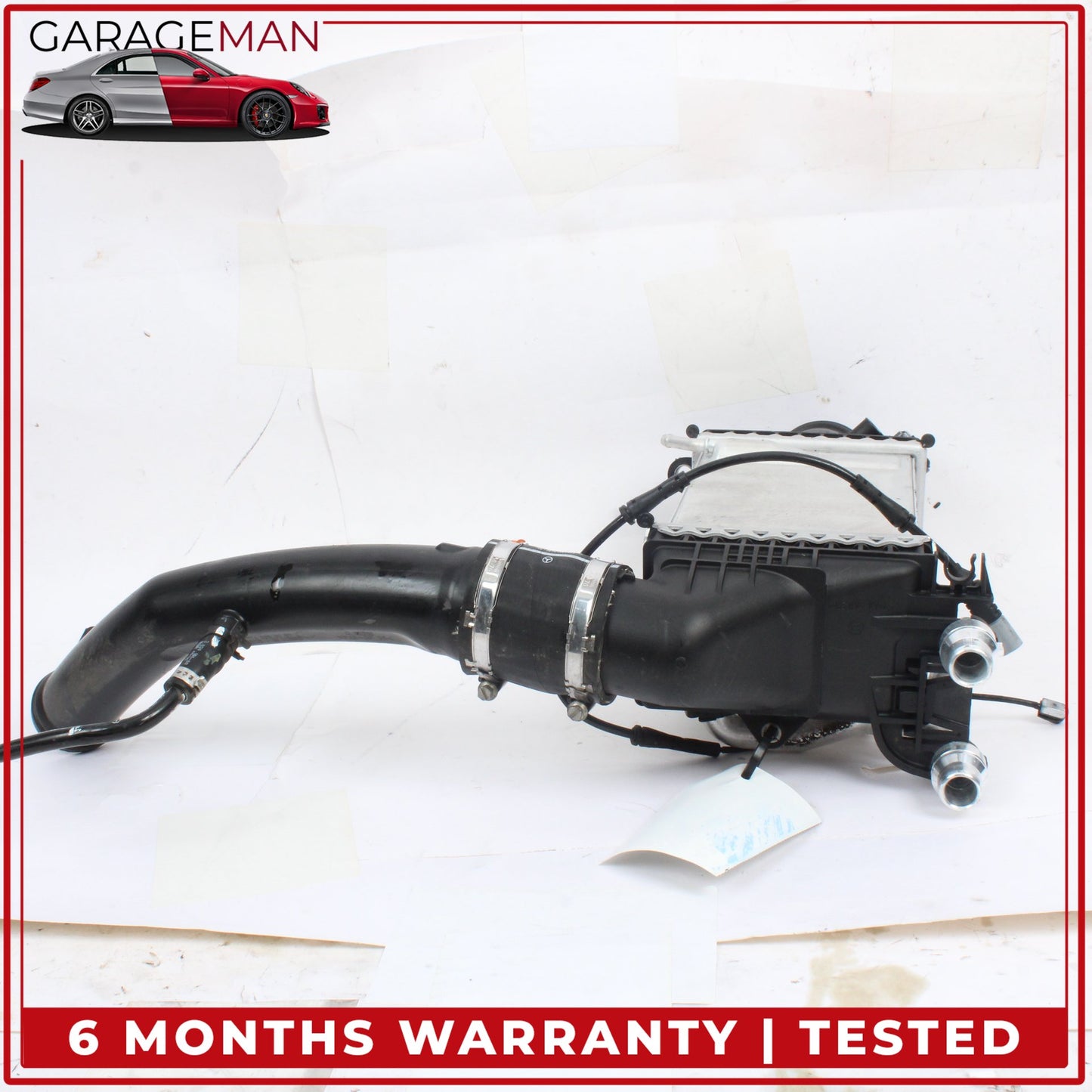 2015-2020 Mercedes W205 C300 Intercooler Radiator w/ Air Intake Pipe Hose OEM