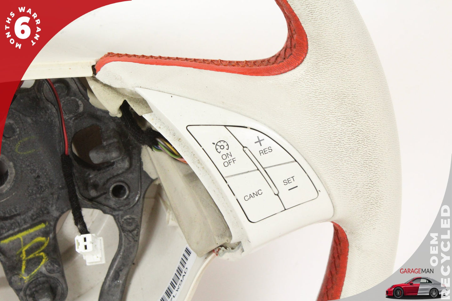 2013-2019 Fiat 500e Front Left Driver Side Steering Wheel White P1VN07LW9AD OEM