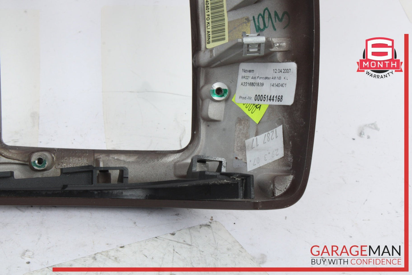 2007-2013 Mercedes-Benz S550 W221 Rear Center Console A/C Air Vent Trim 22168018