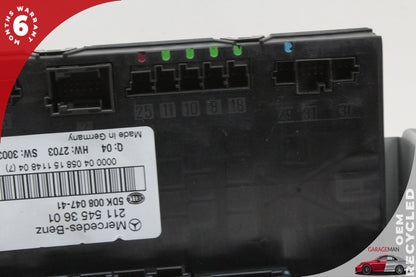 2003-2011 Mercedes W211 E500 CLS500 Rear Trunk Fuse Box Module 2115453601 OEM