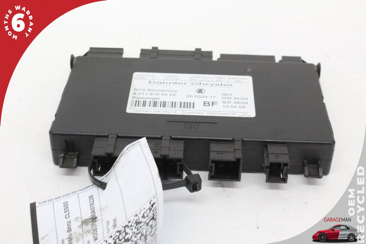 2003-2012 Mercedes W219 CLS500 Front Right Seat Control Module 2118705026 OEM