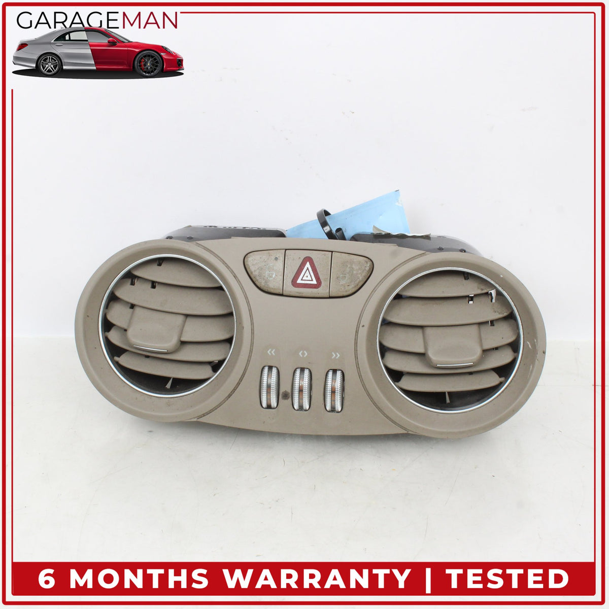 2003-2006 Mercedes R230 SL500 Front Center Dash Air Vent w/ Hazard Light OEM