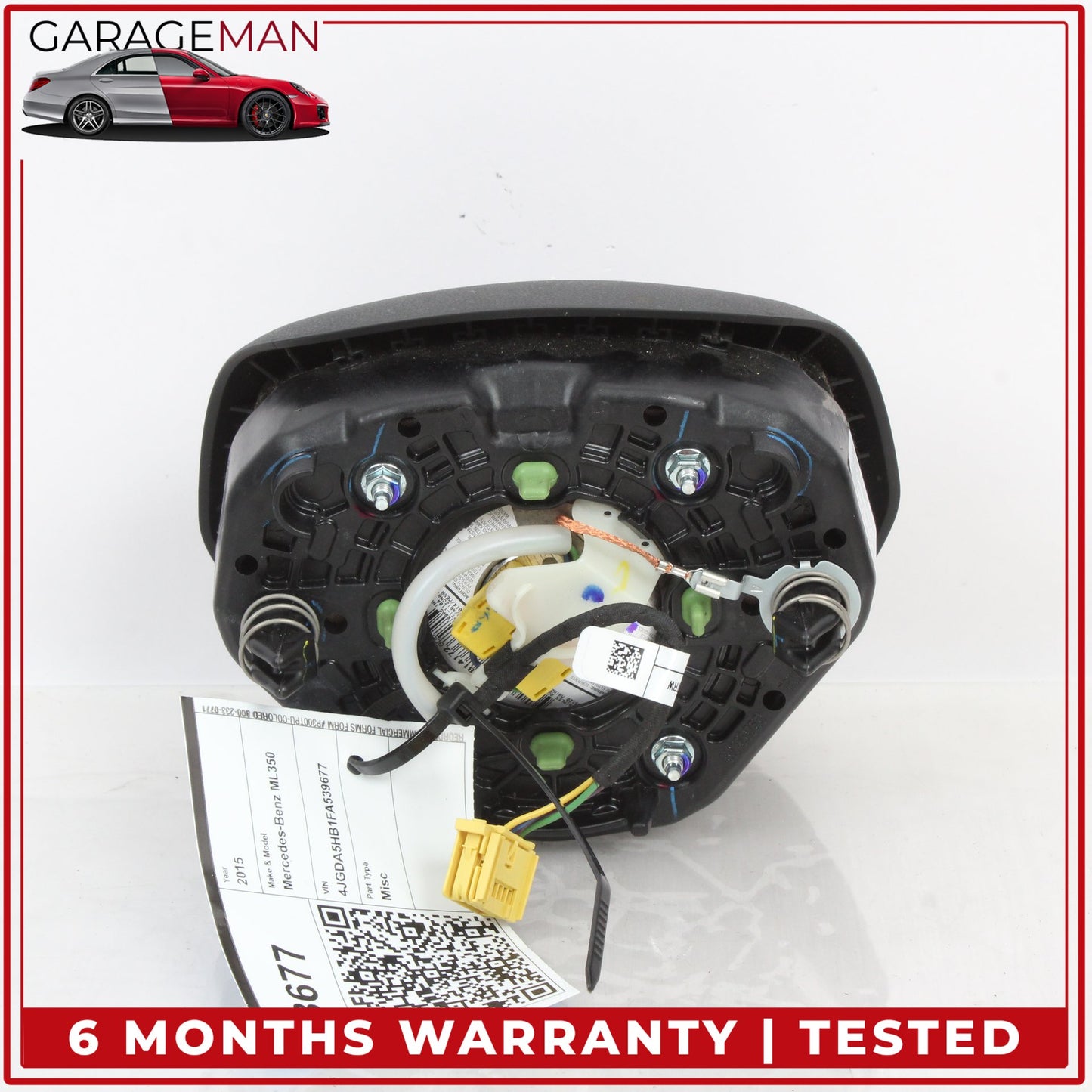 2012-2015 Mercedes W166 ML350 GL450 Driver Steering Wheel Airbag 1668600002 OEM