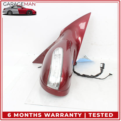 2004-2008 Mercedes R230 SL550 Front Right Door Rear View Mirror Thulite Red OEM