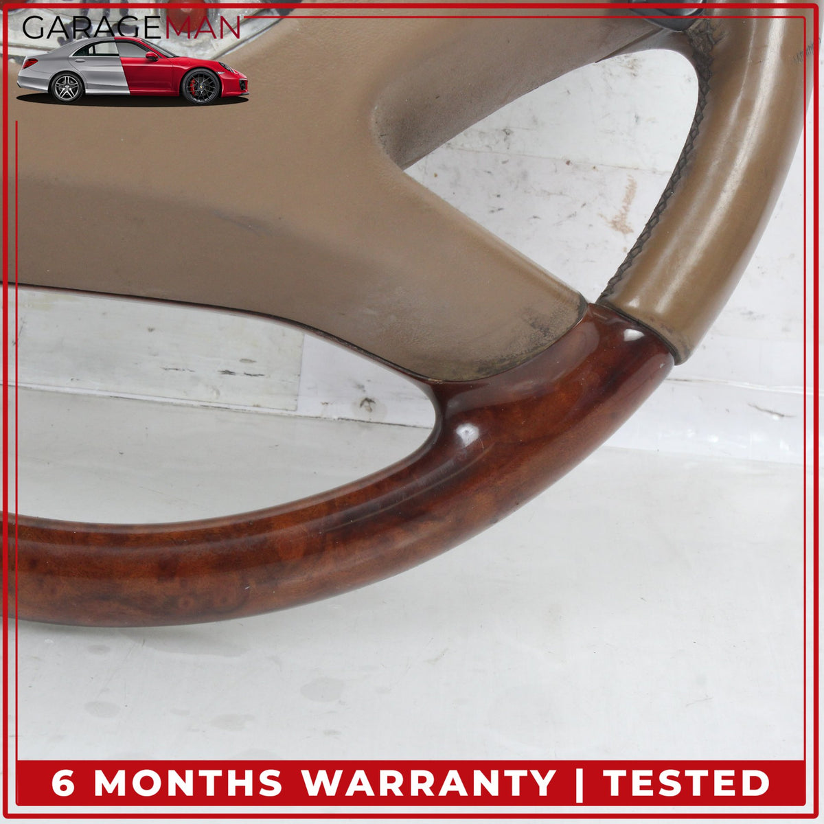2010-2014 Mercedes W221 S550 Front Left Steering Wheel Wood Brown 2214609203 OEM