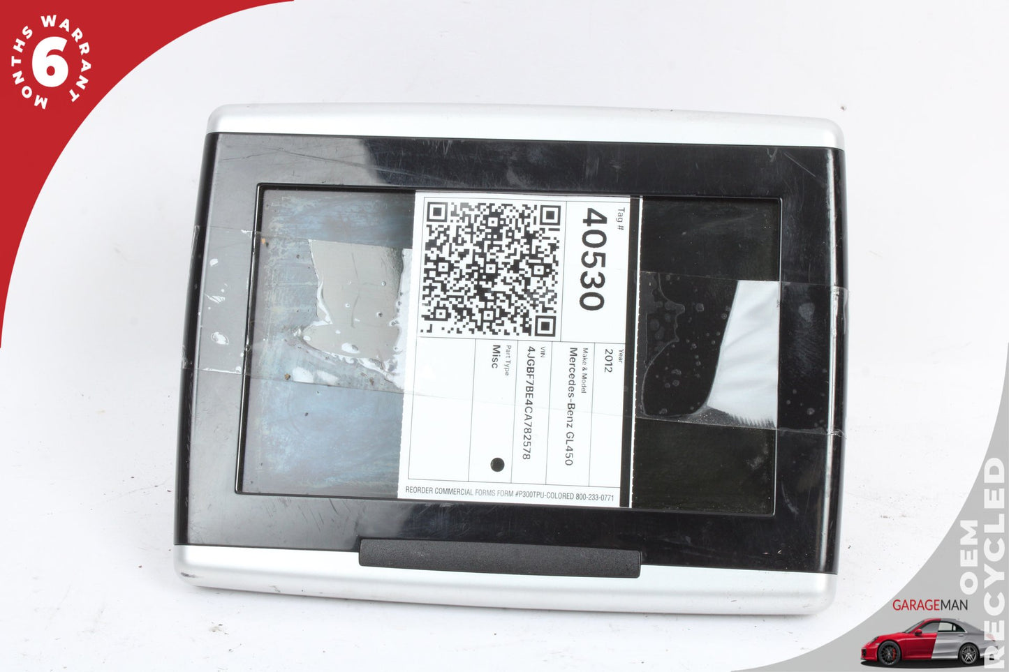 2009-2013 Mercedes X164 GL450 Left or Right Side Headrest Screen Monitor OEM