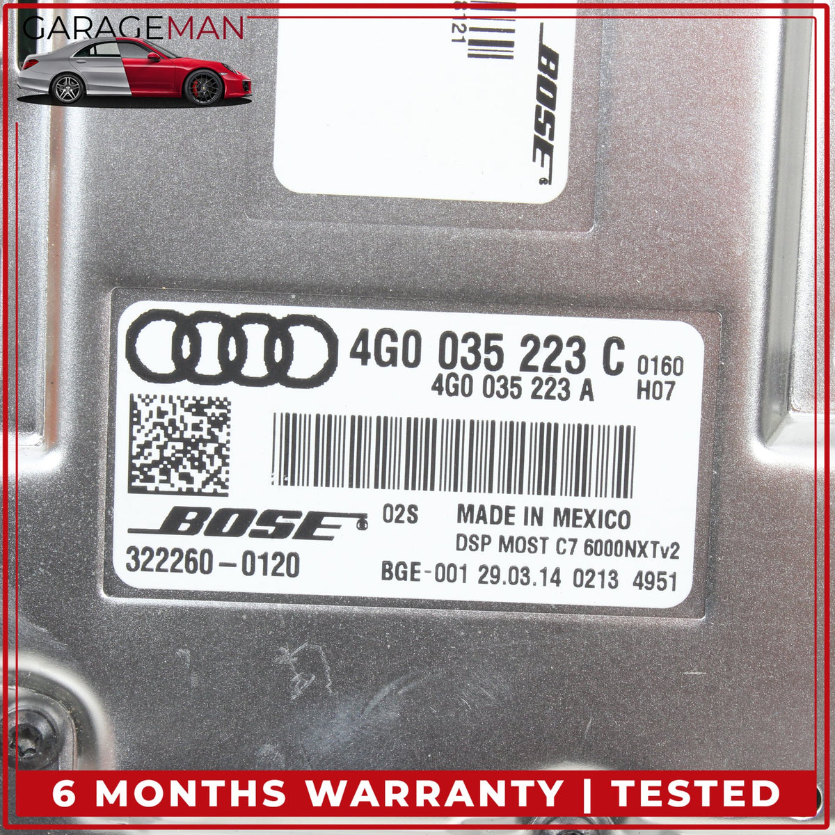 2012-2018 Audi A8 S8 A6 A7 Audio Sound Amplifier AMP Bose 4G0035223C OEM