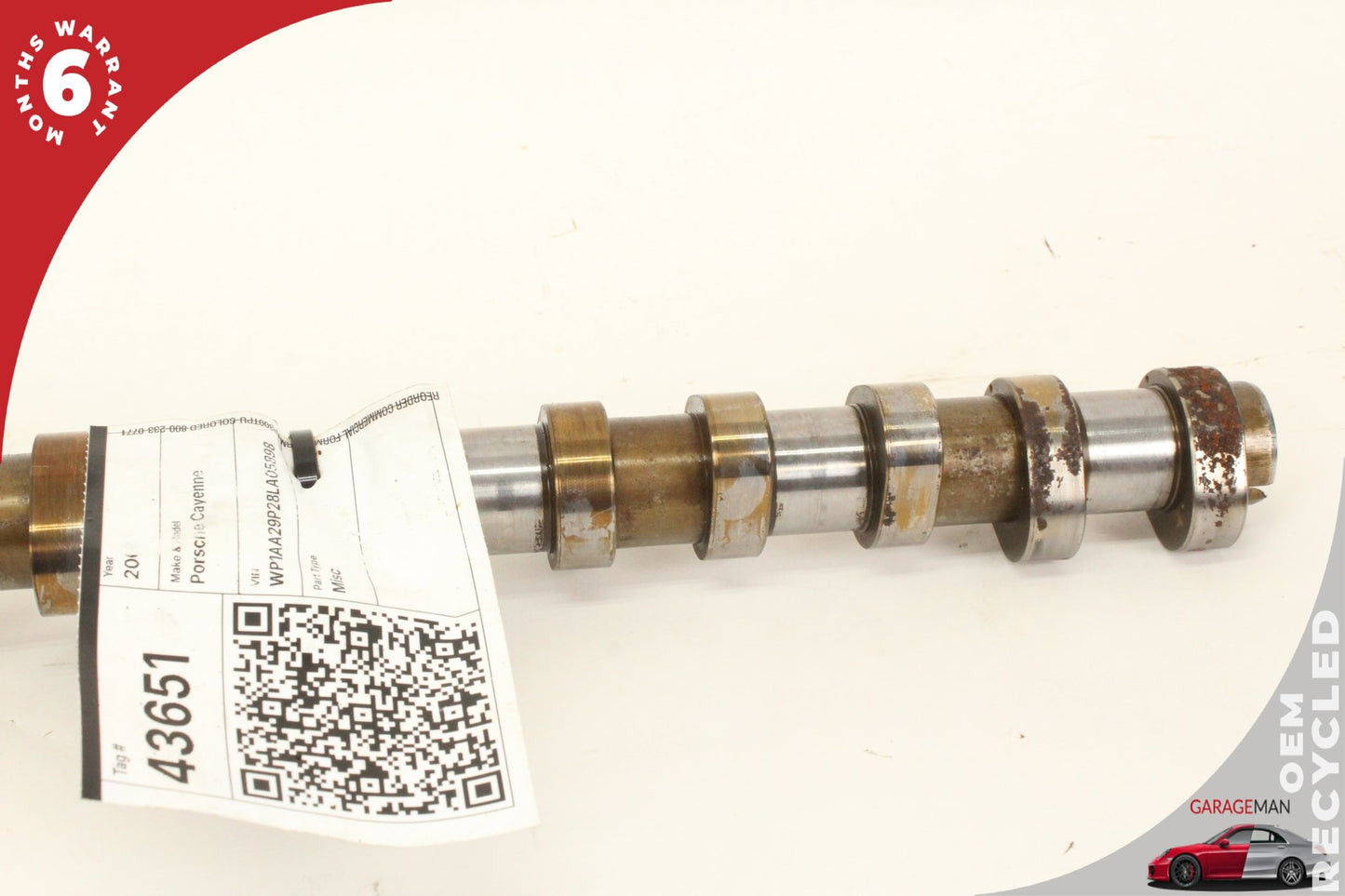 2008-2010 Porsche Cayenne 957 3.6L Exhaust Camshaft w/ Adjuster 03H109088A OEM