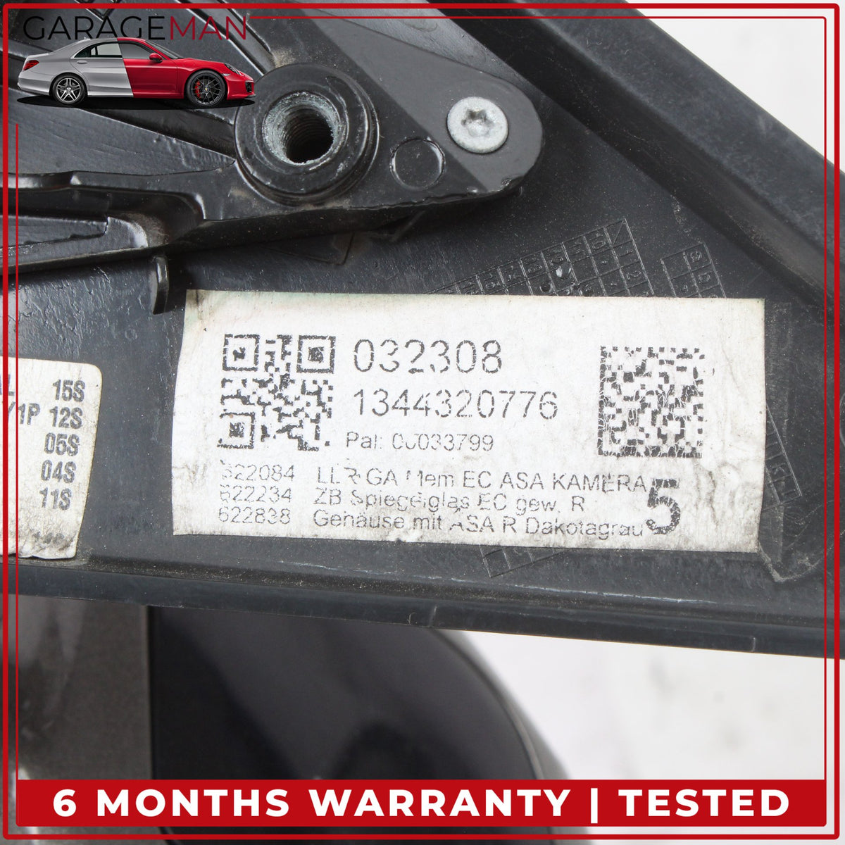 2012-2018 Audi A6 S6 Right Door Rear View Mirror w/ Camera and Blind Spot OEM