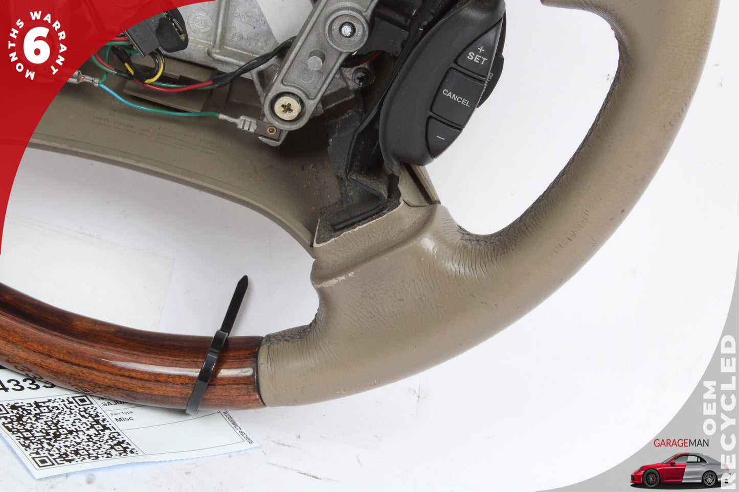 2003-2006 Jaguar XK8 X100 Steering Wheel w/ Switches HJE9181AA OEM