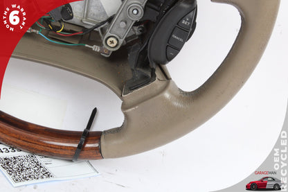 2003-2006 Jaguar XK8 X100 Steering Wheel w/ Switches HJE9181AA OEM