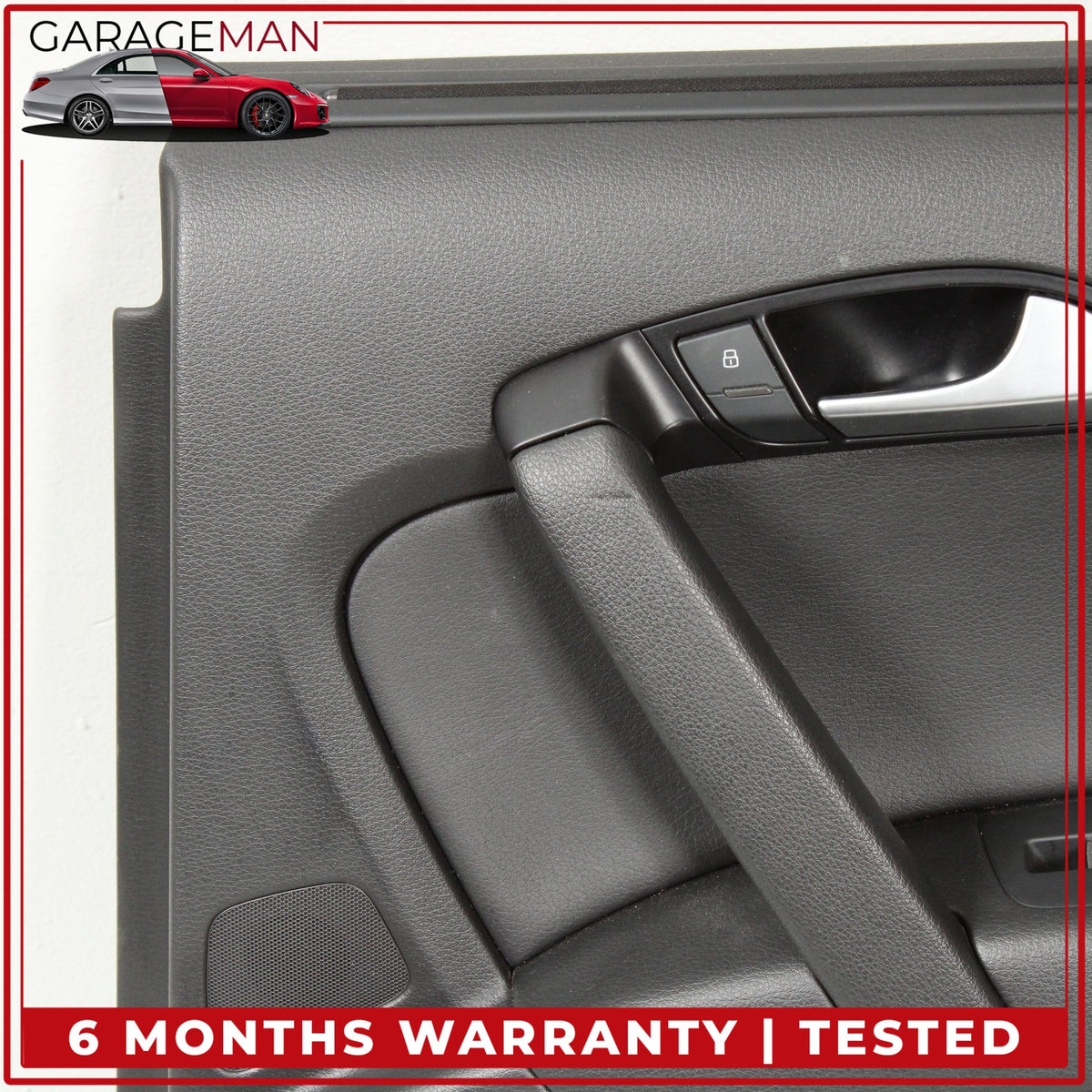 2007-2015 Audi Q7 Rear Right Side Interior Door Trim Panel w/ Sun Shade OEM