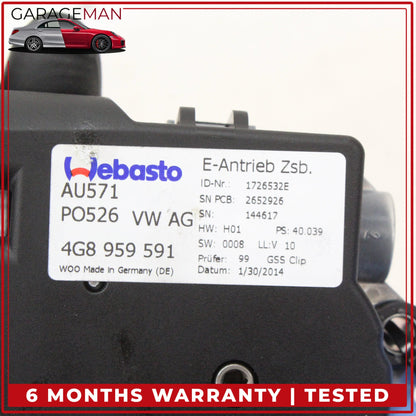 2012-2018 Audi A6 A7 Panoramic Sun Roof Sunroof Motor 4G8959591A OEM