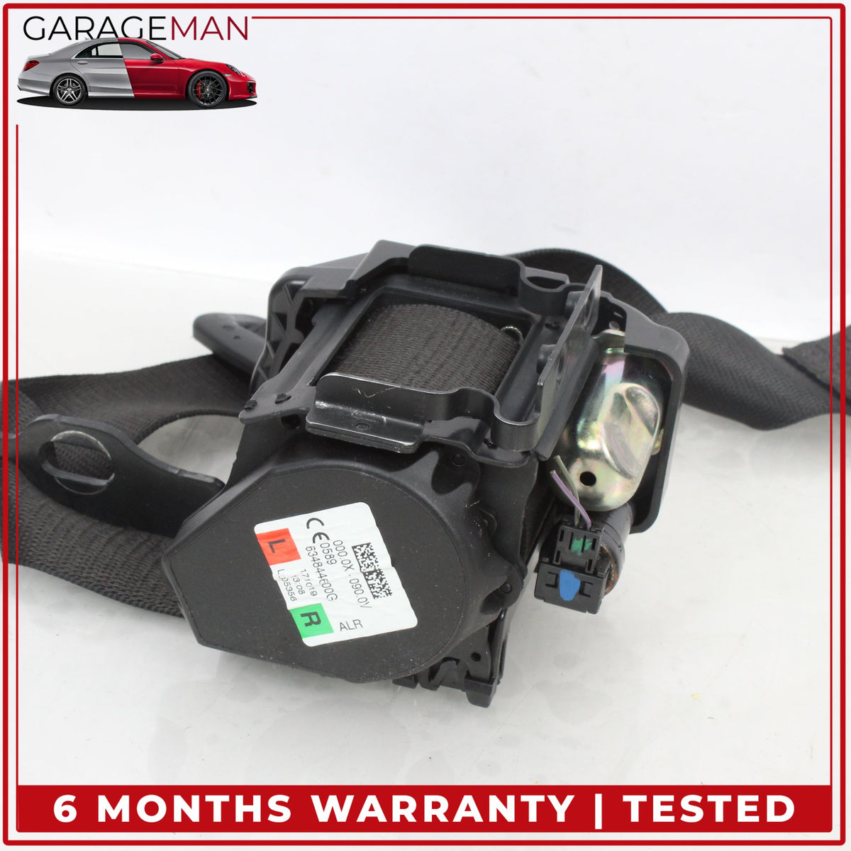 2017-2023 BMW 530e G30 Rear Left and Right Side Seat Belt Set Black 7455625 OEM