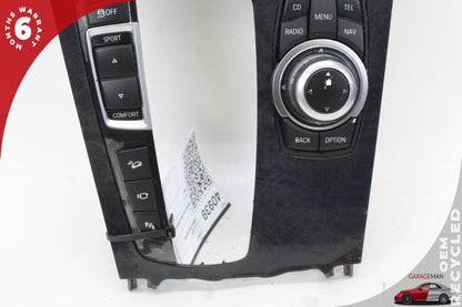 2009-2015 BMW 750i Front Center Cupholder w/ Switches & Trim Cover 9113863 OEM