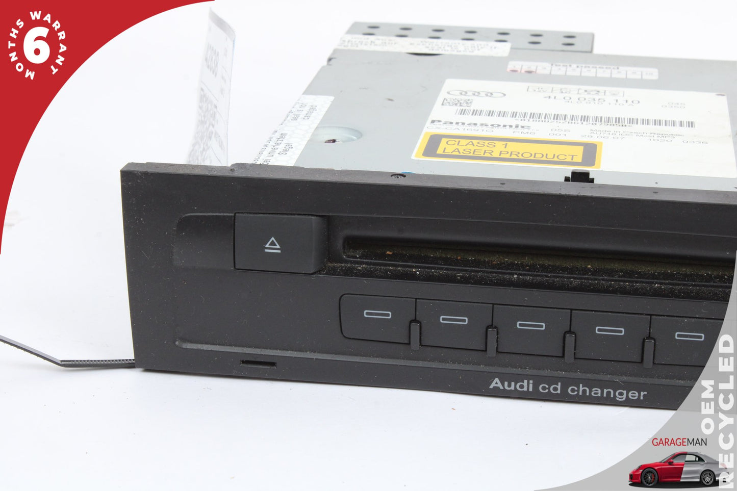 2007-2009 Audi Q7 CD Changer 6 Disk Player 4L0035110 OEM