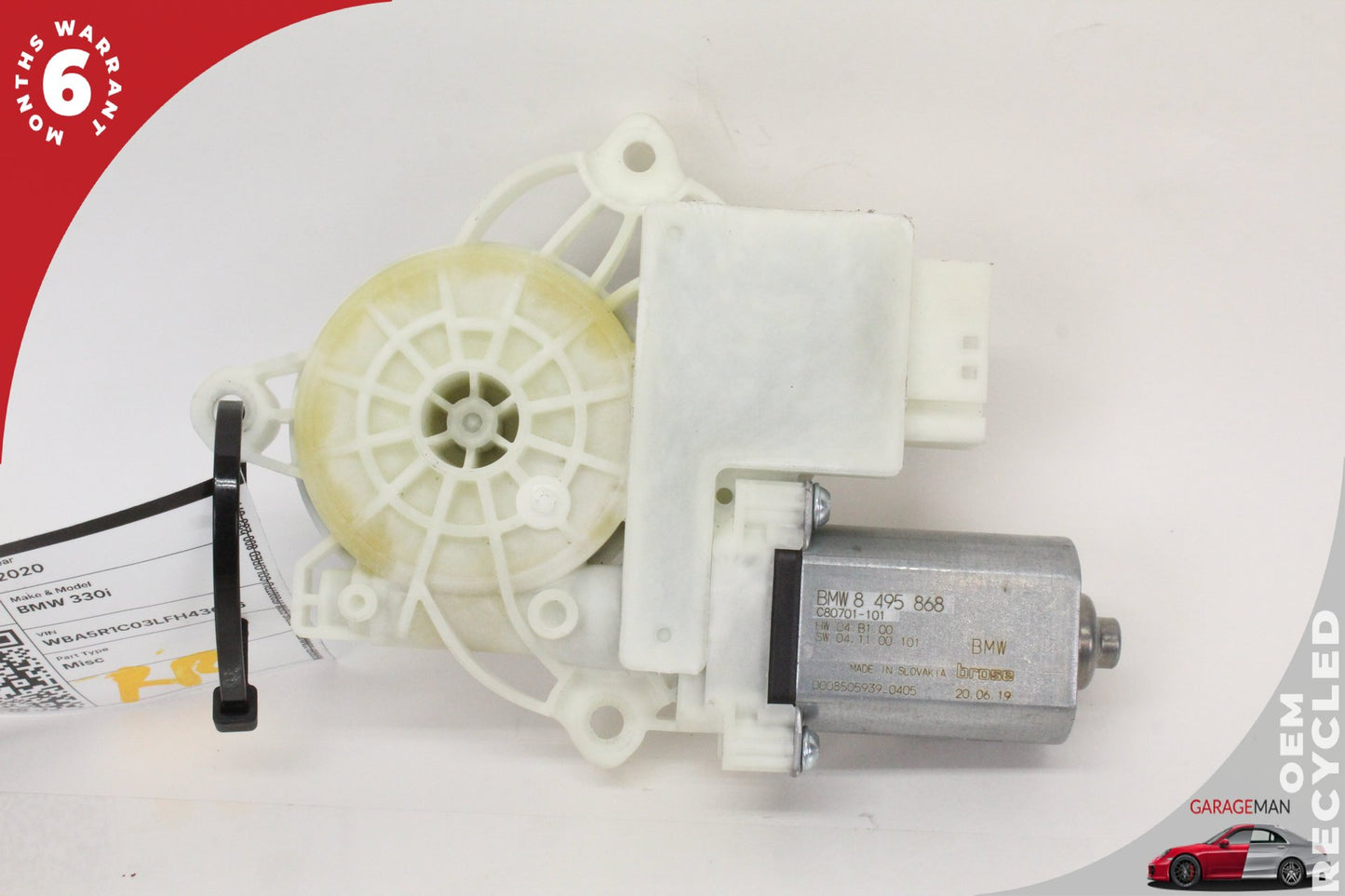19-24 BMW M340i 330e 330i G20 Rear Right Window Regulator Motor 8495868