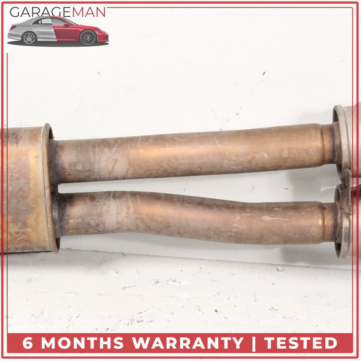 2013-2015 Jaguar XF X250 3.0L S/C RWD Intermediate Exhaust Muffler Dual Pipe OEM